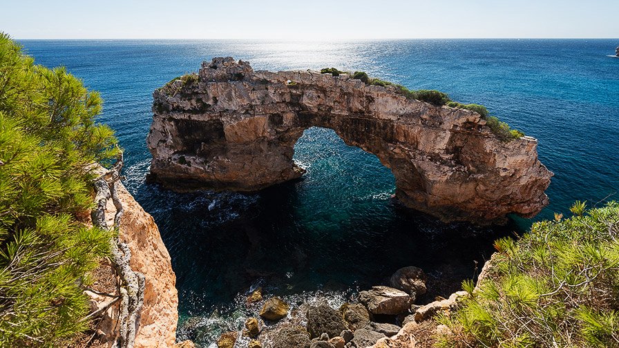 Natural rock arch – Es Pontas, East Mallorca