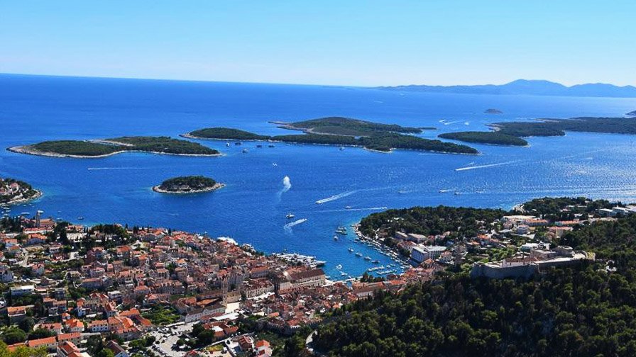 View from Tvrdava Fortica, Hvar Island - Croatia