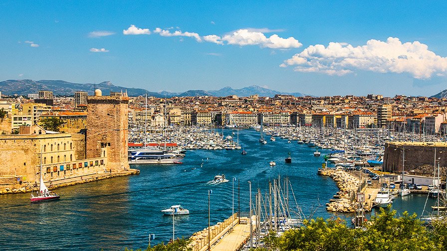 Vieux Port Marseille, view from Notre Dame de la Garde