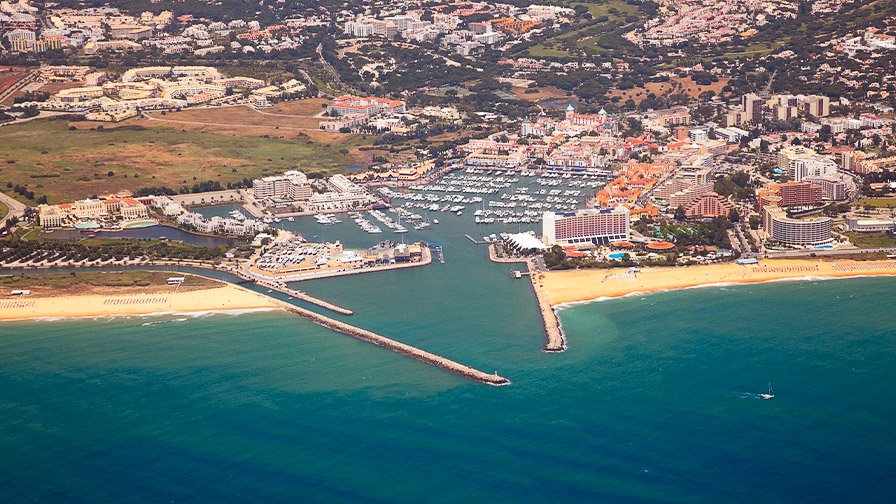 Aerial view of Vilamoura, Portugal